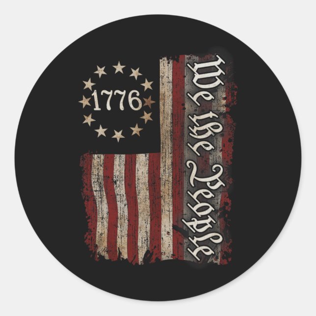 Pegatina Redonda Nosotros, el pueblo, la historia estadounidense 17