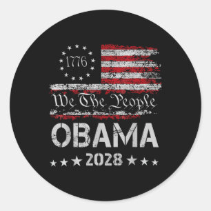 Pegatina Redonda Nosotros, El Pueblo Obama, El Presidente 2028 Vint