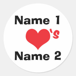 Pegatina Redonda Nosotros Estamos Enamorados Personalizado