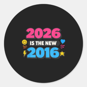 Pegatina Redonda Nostalgia de Internet Nueva 2016 2026