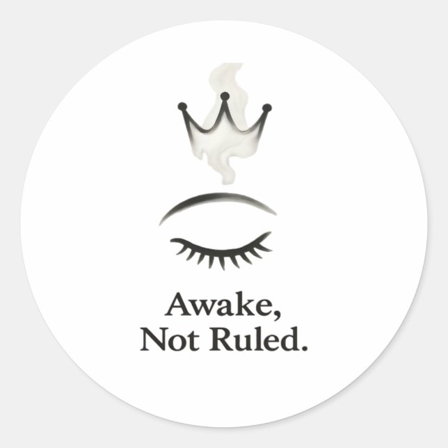 Pegatina Redonda Not Ruled Classic (Anverso)