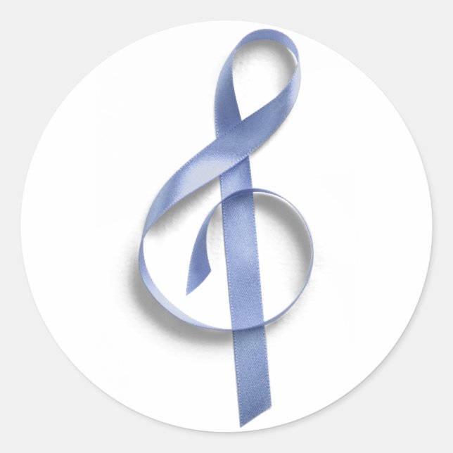 Pegatina Redonda Nota azul (Anverso)