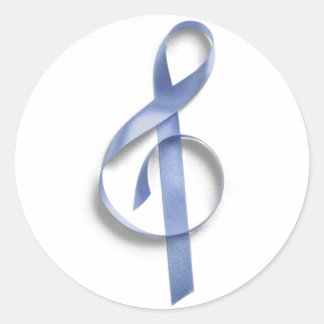 Pegatina Redonda Nota azul