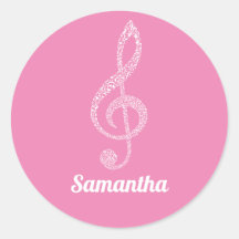 Notas Blancas Simple Modern Treble Clef Ilustradas