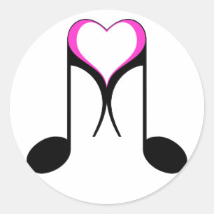 Pegatina Redonda notas de amor : 8ª nota: