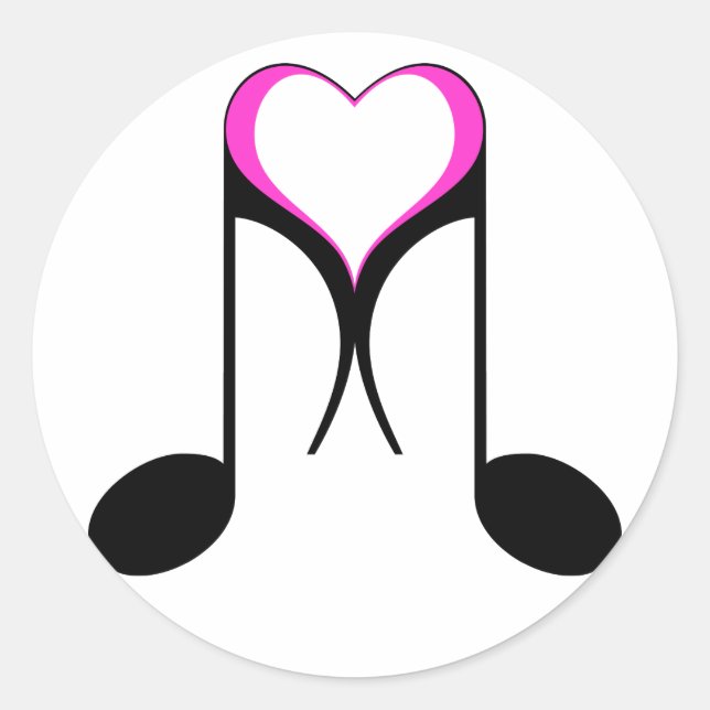 Pegatina Redonda notas de amor : 8ª nota: (Anverso)