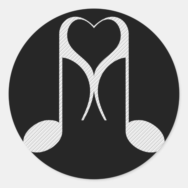Pegatina Redonda notas de amor : 8ª nota: (Anverso)