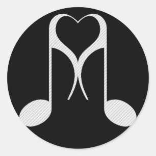 Pegatina Redonda notas de amor : 8ª nota: