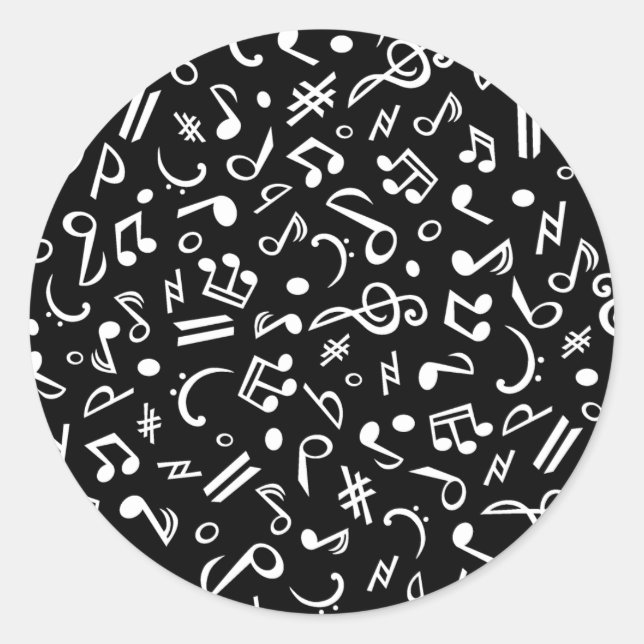 Pegatina Redonda notes_wb (Anverso)