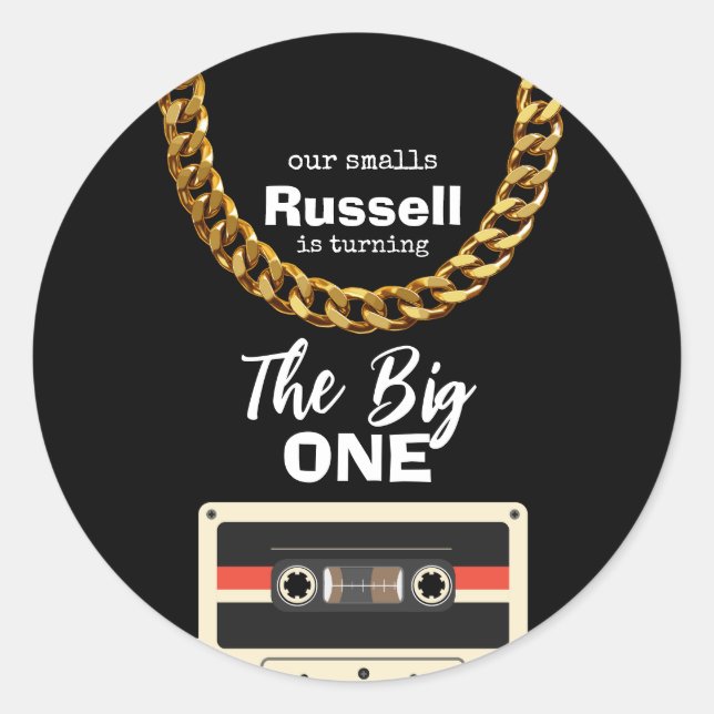 Pegatina Redonda Notorious One 1st Birthday (Anverso)