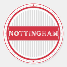 Pegatina Redonda Nottingham City Pride Emblem – English Identity