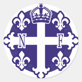 Pegatina Redonda Nouvelle-France, l'Amerique du Nord