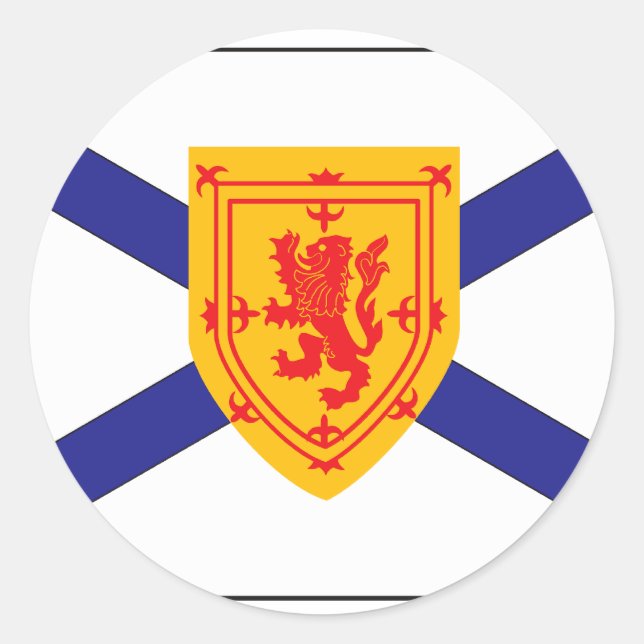 PEGATINA REDONDA NOVA SCOTIA FLAG (Anverso)