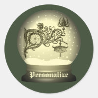 Noveau Art Nouveau globo de nieve anton seder eleg