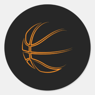 Pegatina Redonda Novedad de baloncesto - Baloncestista