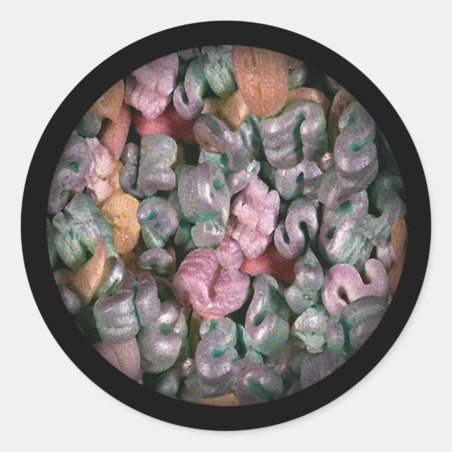 Pegatina Redonda Novedad de cacahuetes (Anverso)