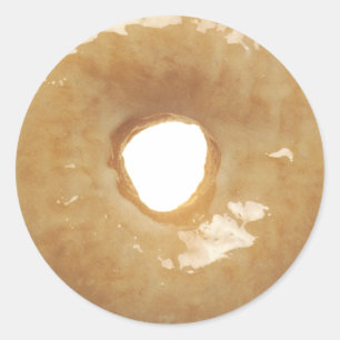 Pegatina Redonda Novedad Glazed Donut