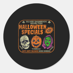 Pegatina Redonda Novedades de Halloween de Silver Shamrock Especial