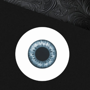 Pegatina Redonda Novela broma divertida ojo iris azul globo ocular