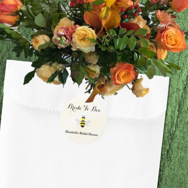 Pegatina Redonda Novia A Bee Bridal Shower (Subido por el creador)
