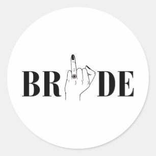 Pegatina Redonda Novia Boda Bridesmaid Squad Bachelorette Party