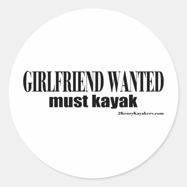 Pegatina Redonda novia buscada (Anverso)