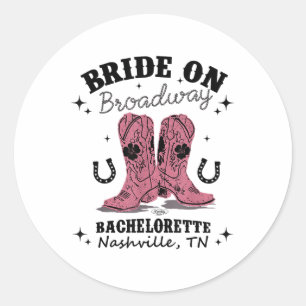 Pegatina Redonda Novia En Broadway La Última Bachelore De Nashville