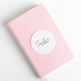 Pegatina Redonda Novia personalizada