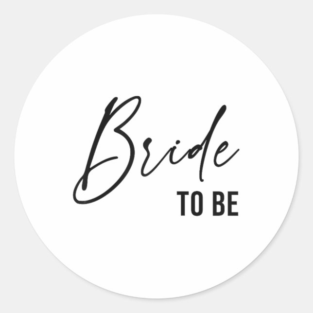 Pegatina Redonda Novia Por Ser, Boda Bridal Bachelorette Party _1 (Anverso)