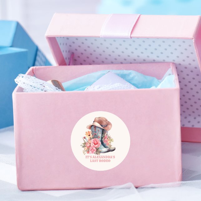 Pegatina Redonda Novia rosa Nashville Vamos Chicas Bachelorette (Subido por el creador)