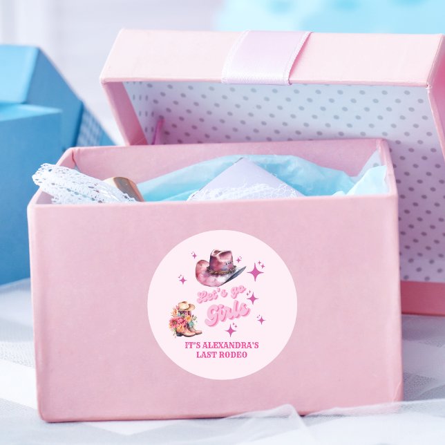 Pegatina Redonda Novia rosa Nashville Vamos Chicas Bachelorette (Subido por el creador)