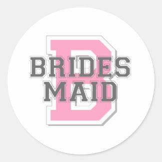 Pegatina Redonda Novias Maid Cheer