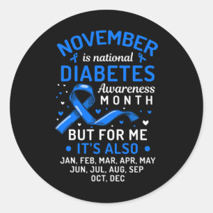Pegatina Redonda Noviembre es mes de concientización nacional sobre