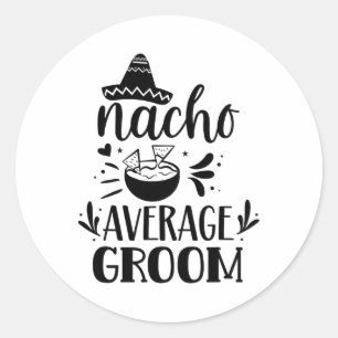 Pegatina Redonda Novio amante mexicano promedio P