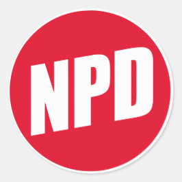 Pegatina Redonda NPD: National-Demokratische Partei Deutschlands