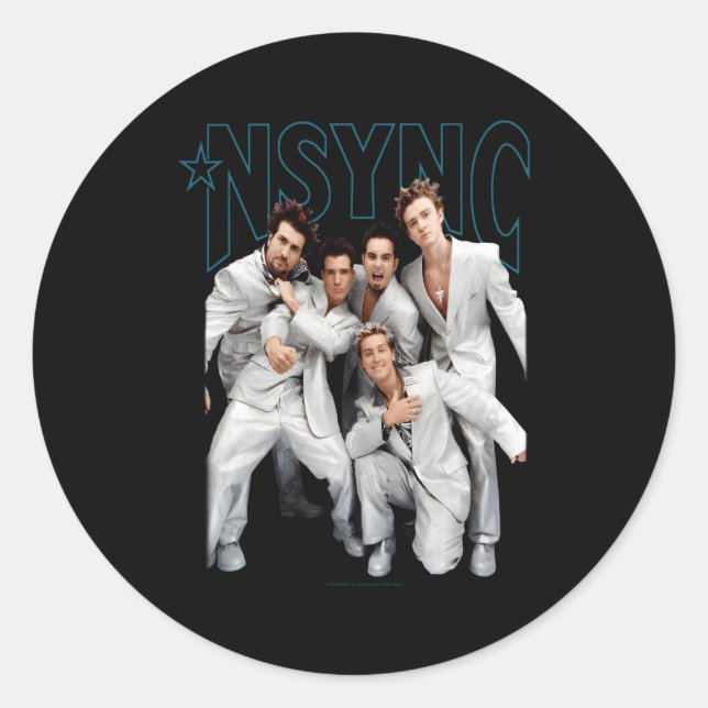 Pegatina Redonda Nsync Oficial Pensando En Ti (Anverso)