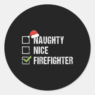 Pegatina Redonda Ntraviesa bombero bombero de Santa Navidades G