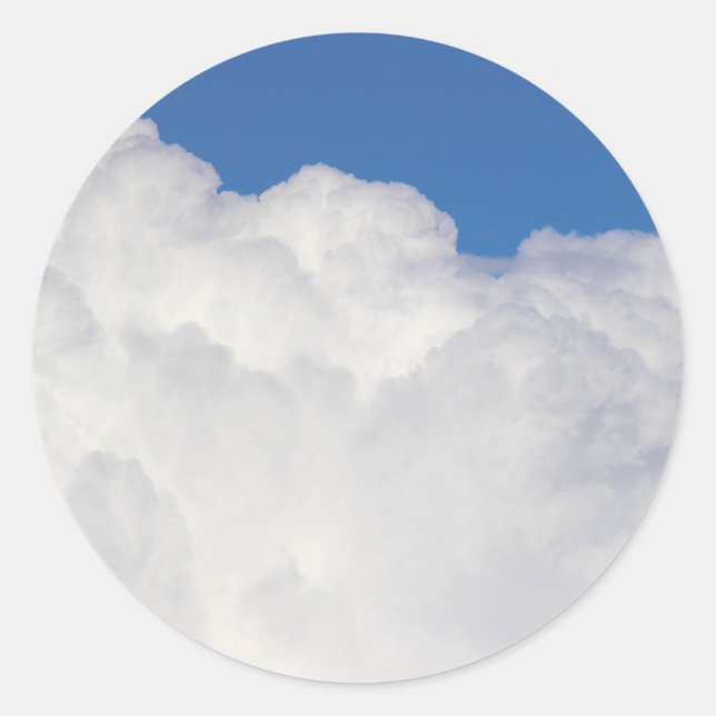 Pegatina Redonda Nube Cumulus II (Anverso)