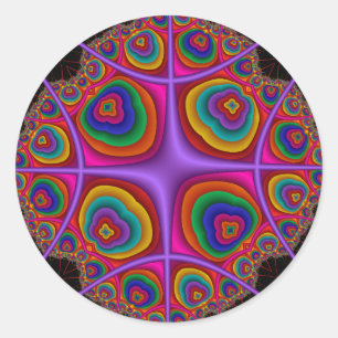 Pegatina Redonda Nube de electrón