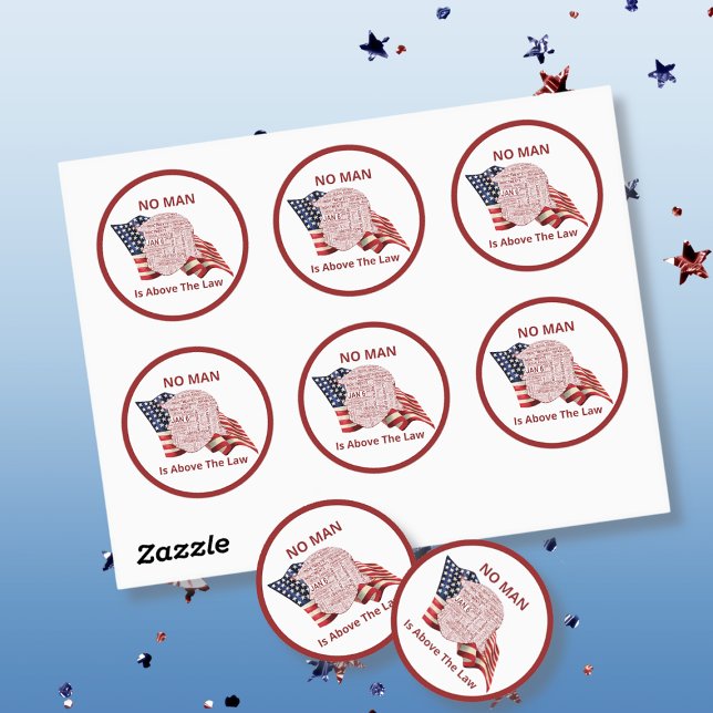 Pegatina Redonda Nube de palabras políticas antiTrump (Subido por el creador)