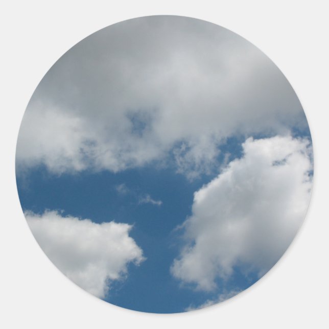 Pegatina Redonda nubes (Anverso)