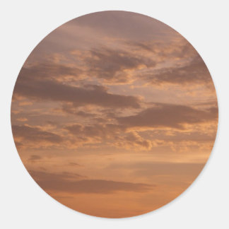Pegatina Redonda Nubes de sol II Pastel Naturaleza abstracta