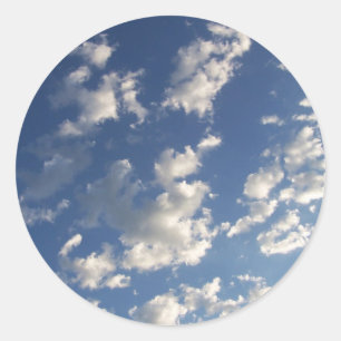 Pegatina Redonda nubes en pegatinas celestes