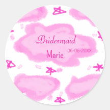 nubes rosas estrellas pastel bridesmaid giratorio