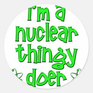 Pegatina Redonda nuclear divertido