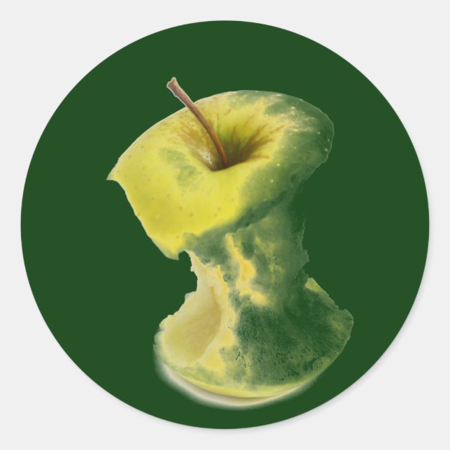 Pegatina Redonda núcleo de Apple (Anverso)