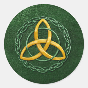 Pegatina Redonda Nudo céltico de la trinidad