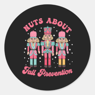 Pegatina Redonda Nueces Sobre La Prevención De Caídas Pt Nutcracker