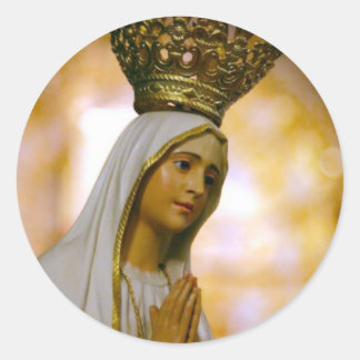 Pegatina Redonda Nuestra Señora de Fátima