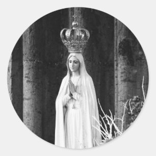 Pegatina Redonda Nuestra Señora de Fátima